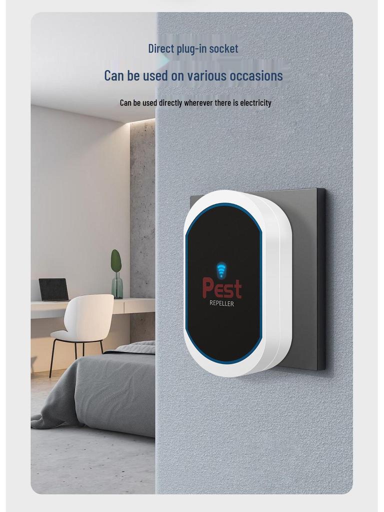 Ультразвуковой электронный бытовой отпугиватель вредителей и комаров - Мини-размер, Стандарт США