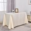 Tablecloth Solid Color Design Wrinkle-Resistant Lace Detail Conference Room Table Cover Business Home Table Decor