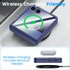 Для Samsung Galaxy Z Flip 7 Чехол, Защита шарнира, Встроенная защита экрана, Беспроводная зарядка, Ударопрочный, Тонкий прочный защитный чехол для телефона-Синий