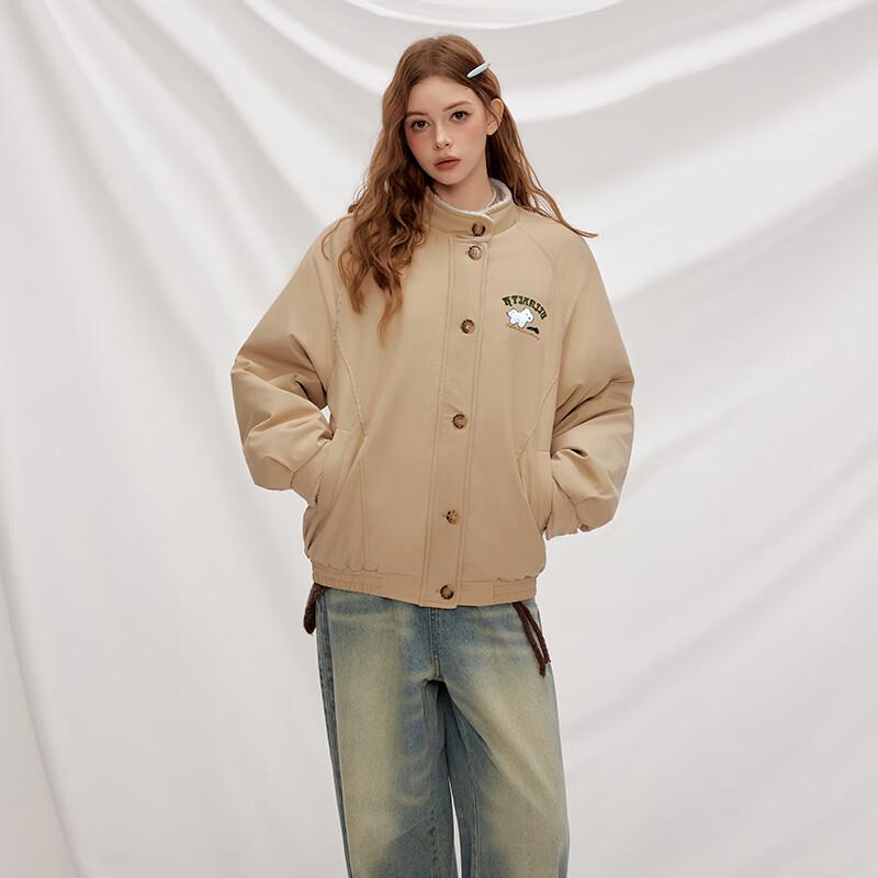 unifree Winter Stand Collar Lamb Wool Padded Jacket