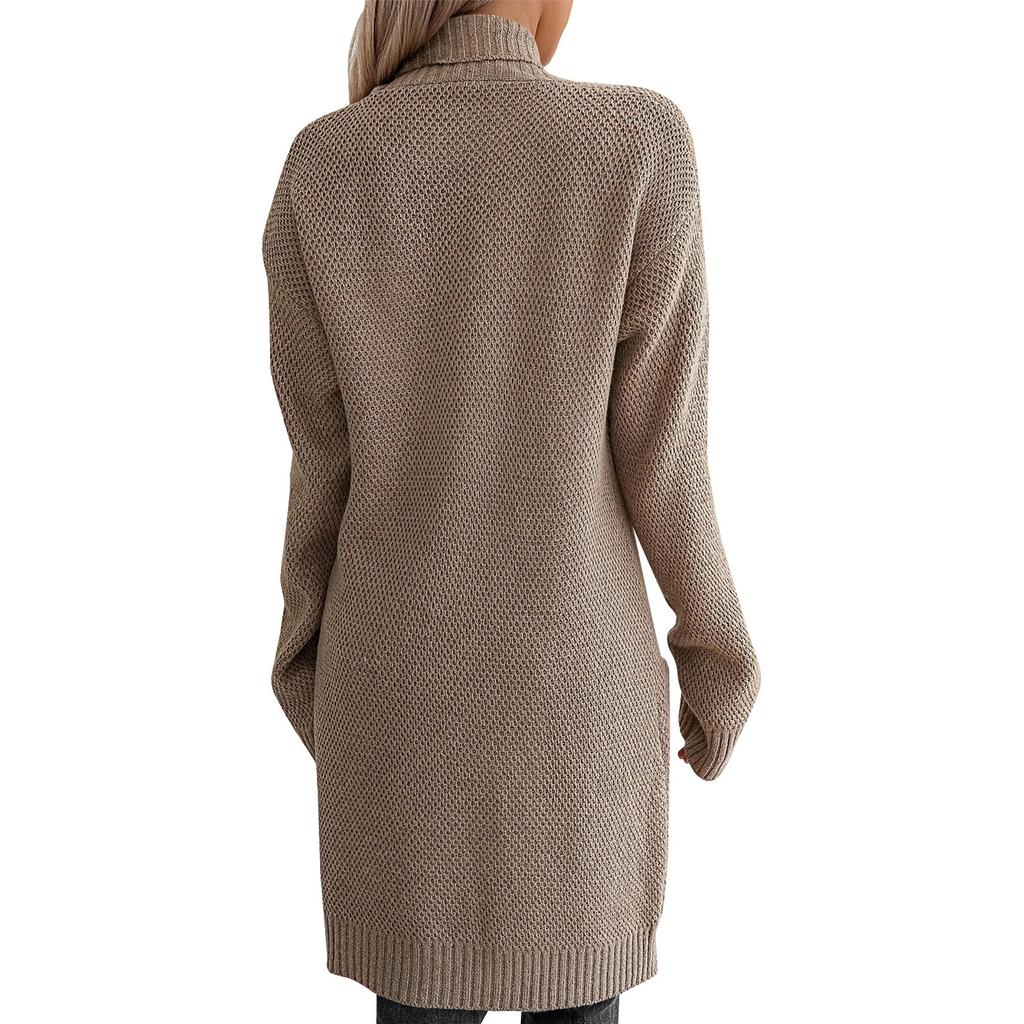 Женские кардиганы большого размера, однотонный мягкий вязаный кардиган с длинными рукавами и карманами