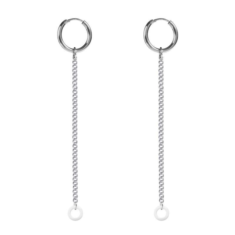 2Pcs Stainless Steel Anti-Lost Earphone Accessories Unisex Punk Earrings For Airpods Pro 1/2 For Airpods Case Earring Jewerly