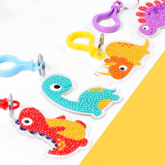 Art Box/Claypia Dinosaur Making Kit DIY Children's Jewelry Cross Stitch Keyring