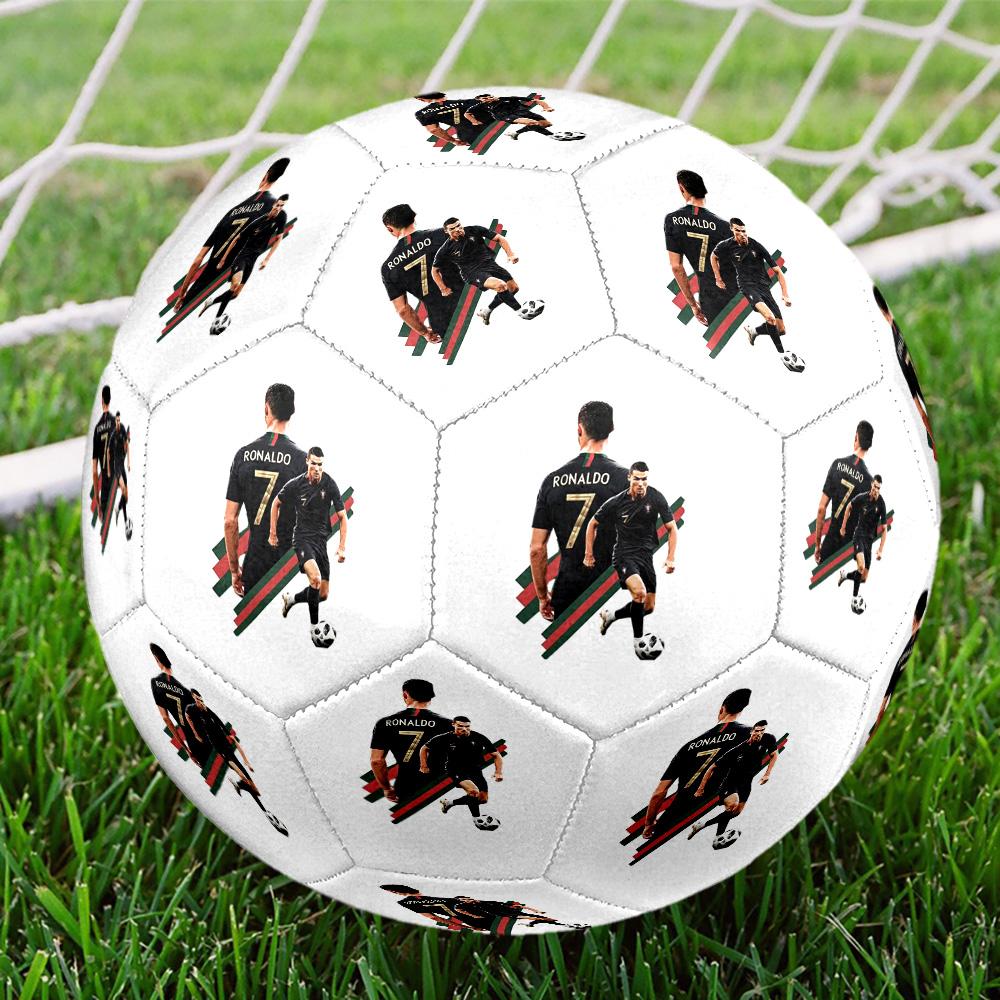 Cristiano Ronaldo Size 5 Soccer Football Machine-Stitched Indoor/Outdoor Universal Football Sports Enthusiast Gifts Perfect Gift for Friends & Family