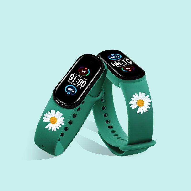 Силиконовый ремешок для Xiaomi Mi Band 3/4/5/6 Регулируемый и удобный браслет для спорта