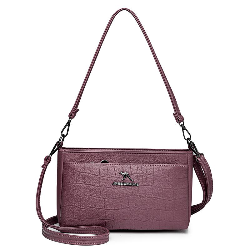 Маленькая квадратная сумка с крокодиловым узором 2024 года, летняя новая модная повседневная сумка-мессенджер, простая женская сумка через плечо, женская сумка для внешней торговли