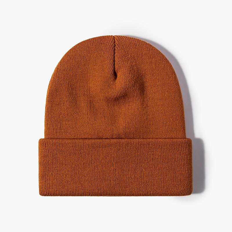 Knitted Hat Women's Winter Jacquard Four Corners Warm Thickened Men's Cold Hat Outdoor Black Versatile Wool Hat Purple Cold Protection