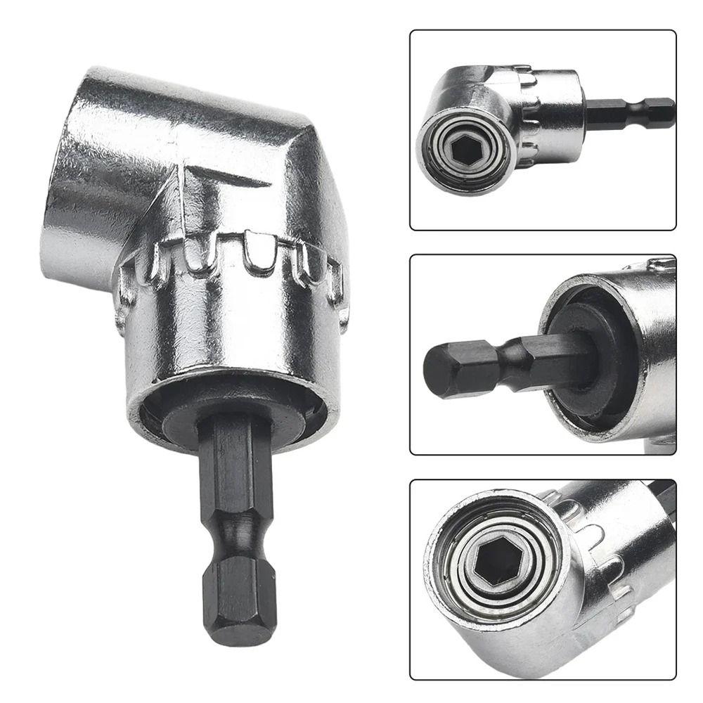 1Pcs Holder Adaptor Right Angle Drill Bit 1/4 Hex Shank Screw Driver Tool Screwdriver Socket