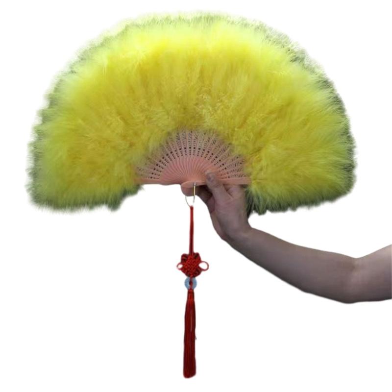 Vintage Feather Fan Women Feather Fan Lightweight Handheld Fans Convenient for Travel and Parties