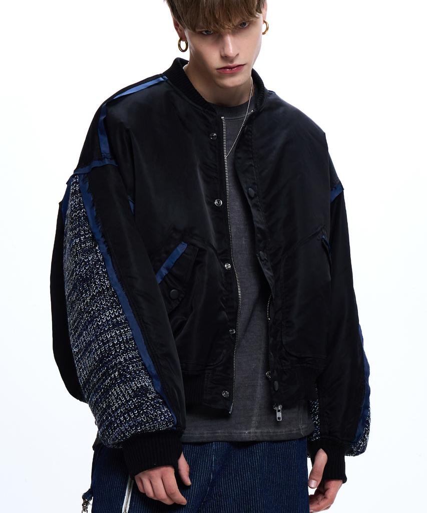 Rssc Knit Mixed Ma-1 Jumper - Black