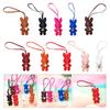 Fashionable Rabbit Shaped Keyring Artificial Leather Bunnys Bag Pendant Keychain Handbag Accessory for Animal Lovers