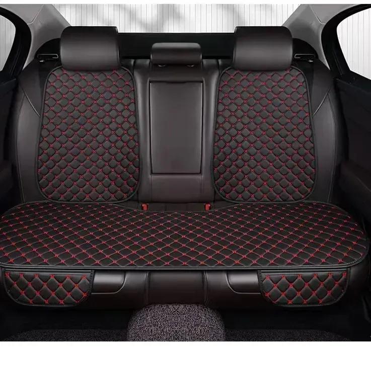 Leather Car Seat Covers Four Seasons Front/Rear Seat Protector Car Seat Cushion Pad Mat Auto Interior Accessories Universal