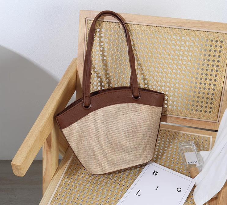 Модная французская ретро-сумка из плетеной соломы для женщин — идеальный вариант для отпуска на море и пляжного отдыха