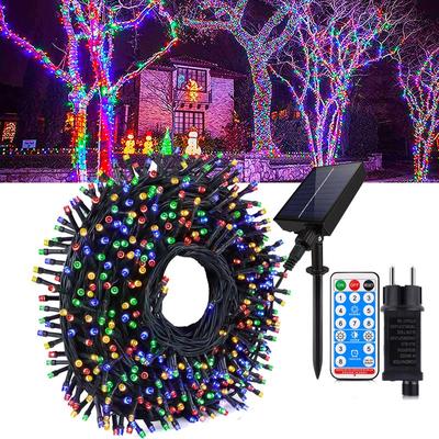 220 В уличная солнечная светодиодная гирлянда-лампа 10-100 м водонепроницаемая Фея Свадебная вечеринка праздник сад Рождественский свет украшение