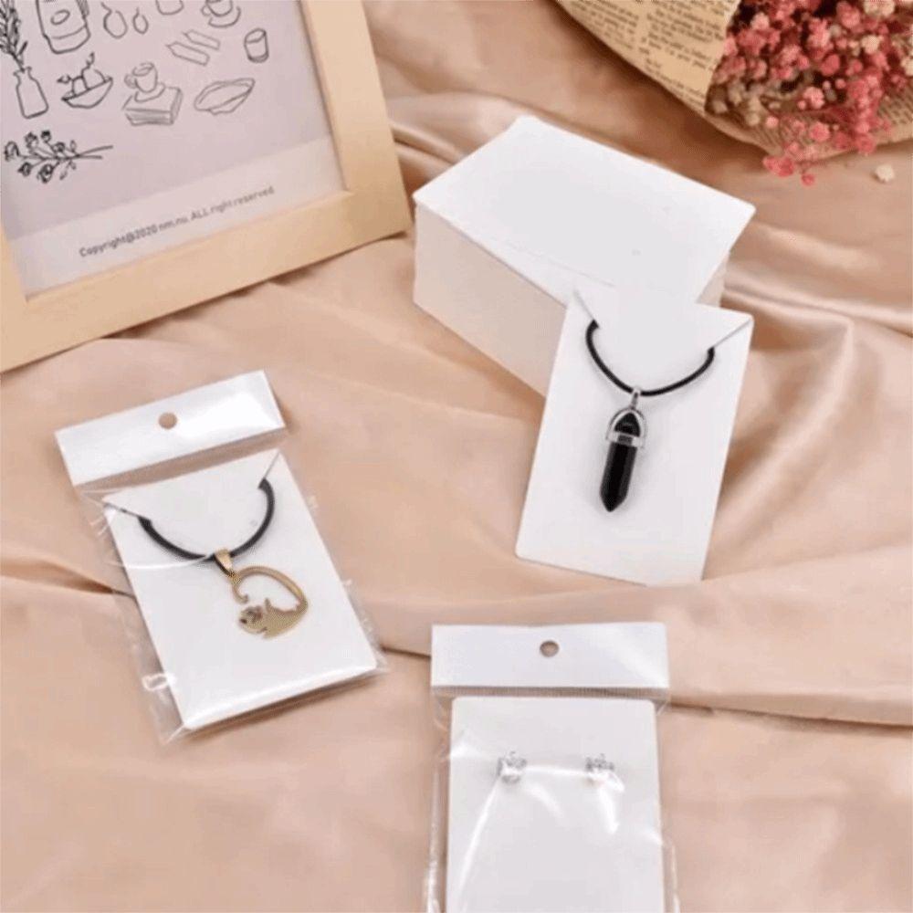 100pcs White Earring Cards Black Blank Jewelry Card Kraft Paper Jewelry Card Selling Jewelry
