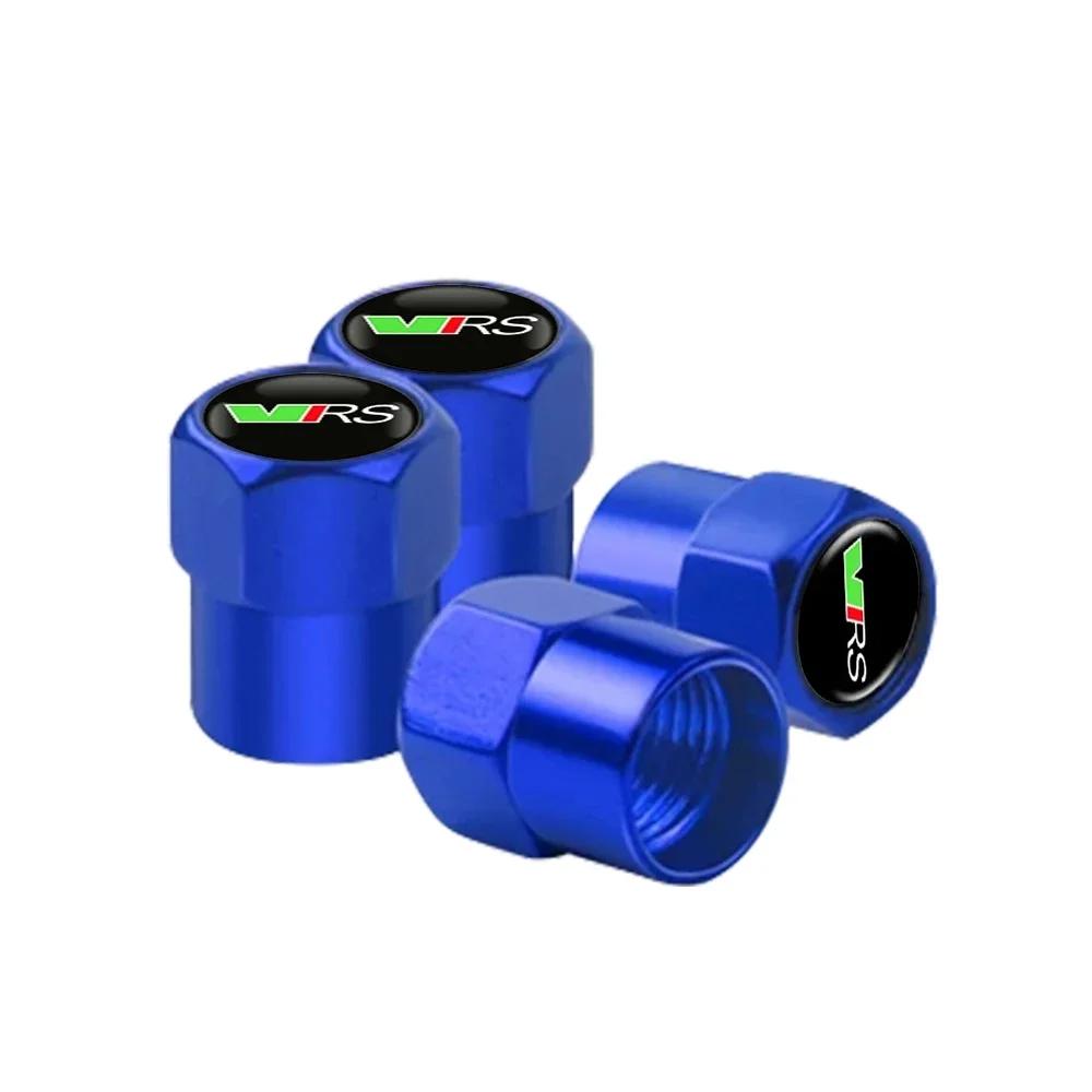 BYCP2 4pcs Car Tire Wheel Stem Air Valve Caps Covers For Skoda VRS Octavia A7 Fabia Rapid Yeti Kodiaq Superb Accessories