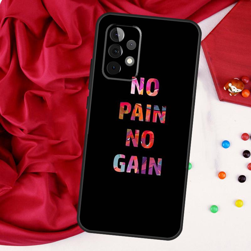 Без боли нет прогресса Для Samsung Galaxy A26 A05 A06 A16 A54 A34 A14 A22 A32 A52 A55 A35 A15 A53 A13 A56 A36 Чехол