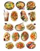 17pcs Cute Self-made Watercolor food sushi Southeast Asian cuisine Scrapbooking Stickers /Decorative  /DIY Craft Photo Albums