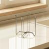 Stainless Steel Trash Bag Rack Portable Waste Organizer Stand  Kitchen Use