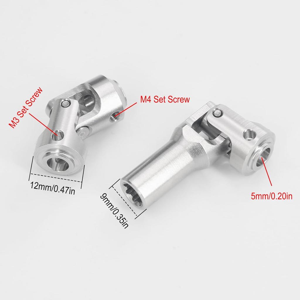OGRC Stainless Steel LCG Driveshaft 68-229mm Universal Joint Drive Shaft for 1/10 RC Crawler Car SCX10 Capra DIY Assembly Parts