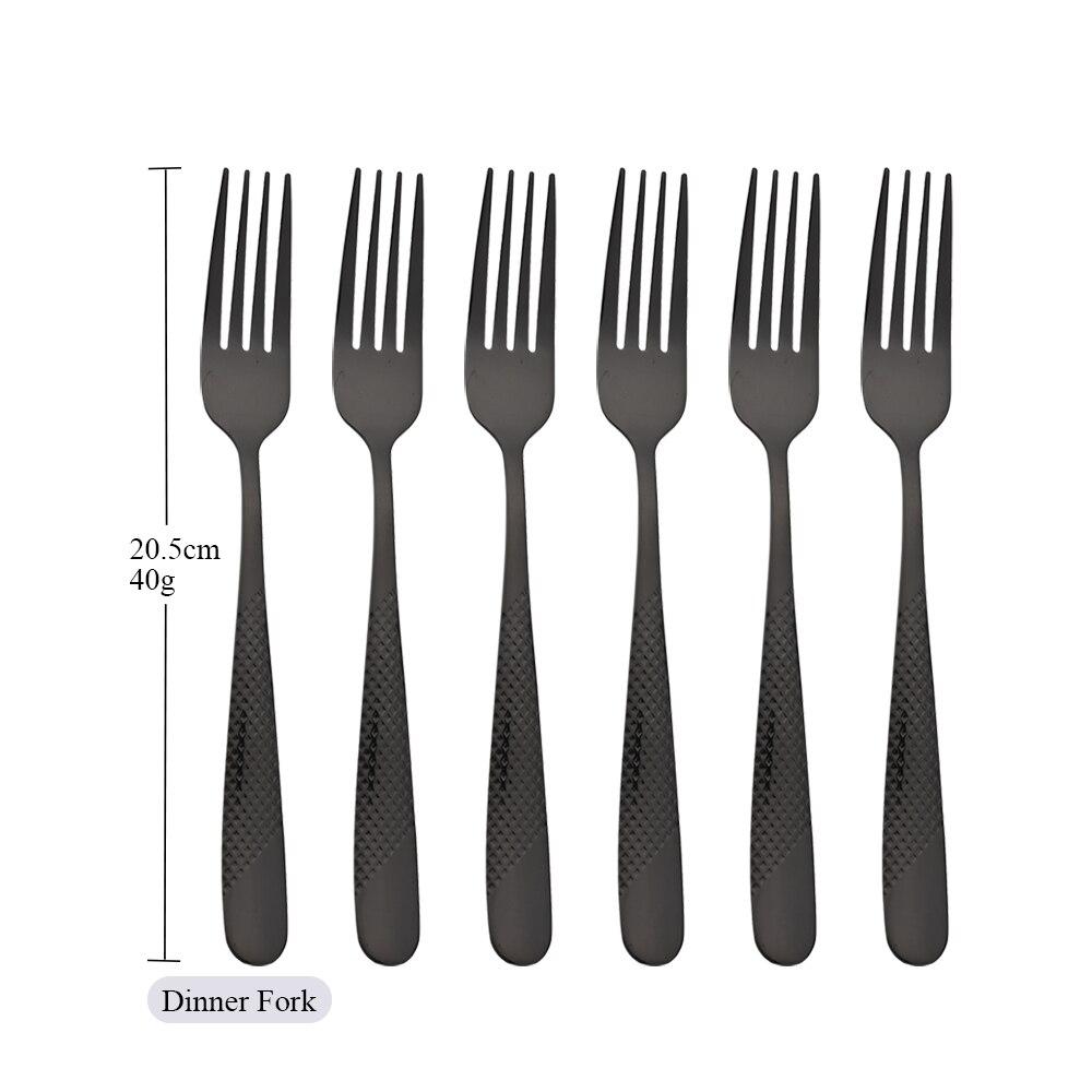 6 шт., набор столовых приборов, вилка для ужина, высококачественная посуда из нержавеющей стали, кухонные винтажные вилки для салата, набор столовых приборов, набор столового серебра