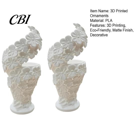 Luxury Home Ornament 2Pcs Floral Sculpture Vase, Modern Artistic Flower Holder with Matte Finish, Miniature Decorative Vase for Living Room