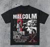 Винтажная футболка с графическим принтом Malcolm X Legacy 90-х