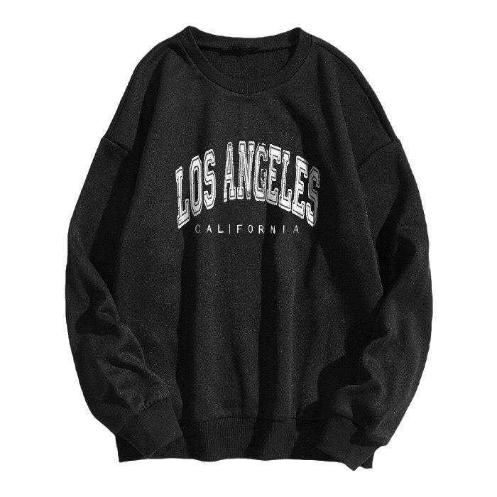 Уличные трендовые женские пуловеры Лос-Анджелес, Калифорния, толстовки с принтом букв, теплая флисовая толстовка с круглым вырезом, мягкая женская одежда