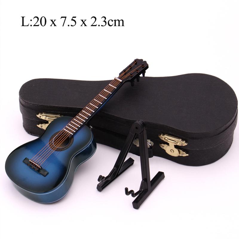 Mini Guitar Miniature Model Classical Guitar Miniature Wooden Mini Musical Instrument Model