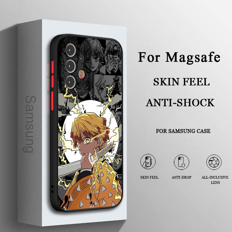 Аниме Клинок Рассекающий Демонов Для Samsung A73 A72 A54 A53 A52S A34 A32 A33 A24 A23 A22S A02 Lite Матовый Полупрозрачный Чехол для Телефона