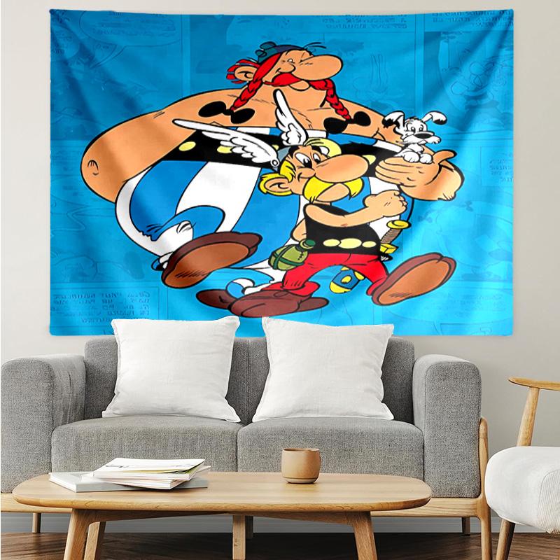 Asterix the Gaul Tapestry for Bedroom Aesthetic Classroom Tapestries Wall Hanging for Living Room Dorm Office,Ideal Creative Gift
