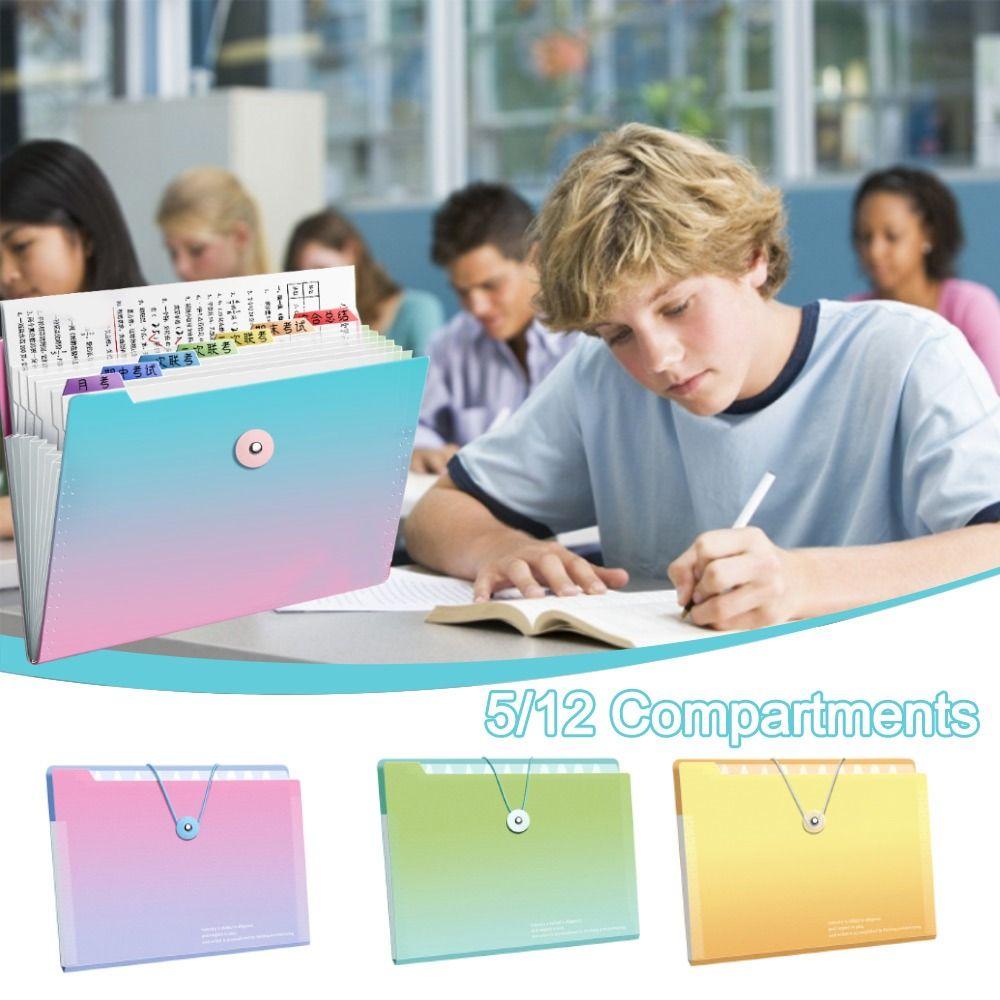 Градиентные цветные сумки для органов, папка-регистратор большой емкости для студентов и офисных работников