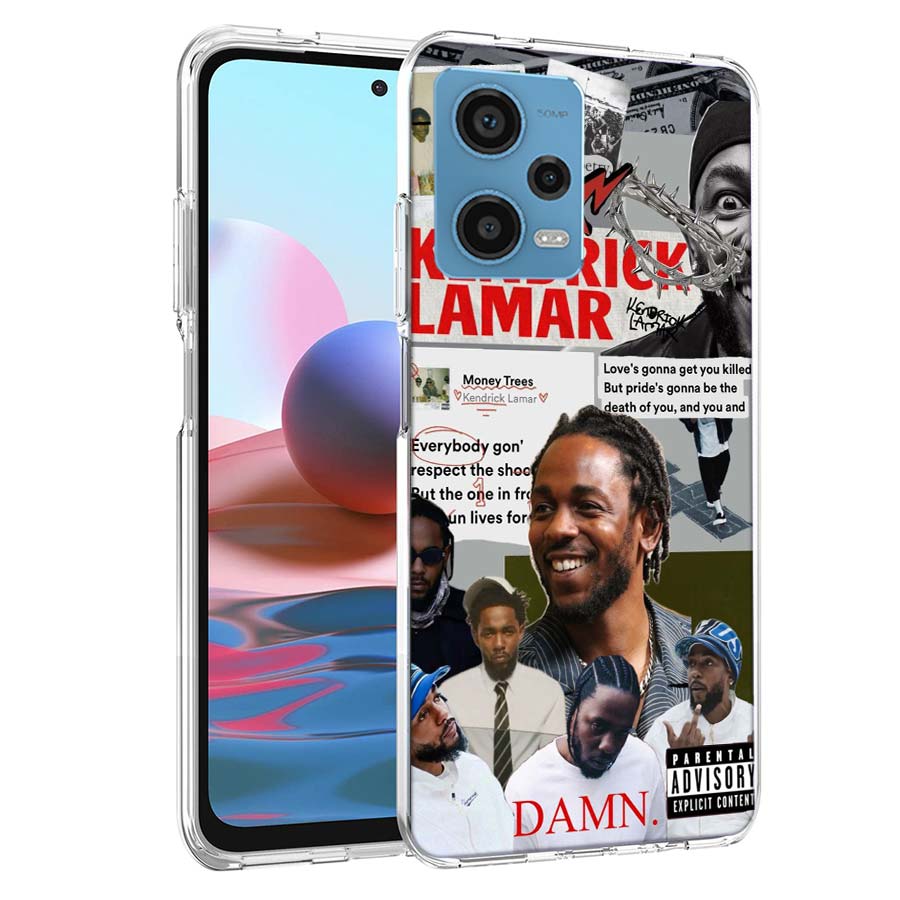 Kendrick Lamar DAMN Phone Case For Redmi Note 13 12 14 15 Pro Plus 13R 11 11T 11E 11S 10 Pro 10S 9 9S Cover Cell Clear TPU Capa