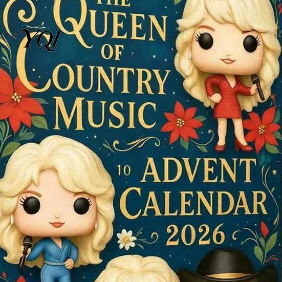 Surprising Box for Boys Girls The Queen of Country Music 2026 Advent Calendar, 24 Days Christmas Countdown Calendar Surprise Collection Box,