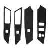 4pcs Door Armrest Window Switch Trim Carbon Fiber Style Replacement for Mitsubishi Pajero Montero Shogun Sport 19‑21