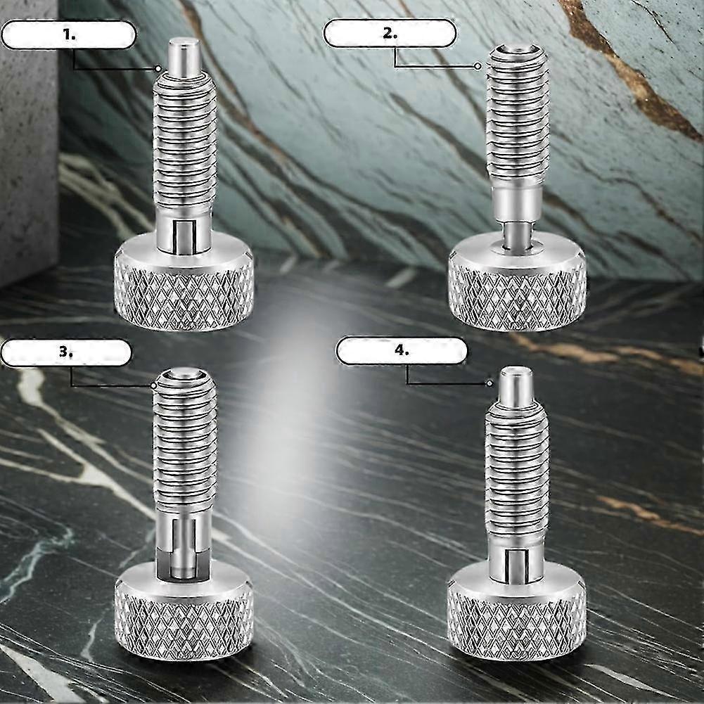 Quick-Release Locking Pins for M8 Stainless Steel Hand Retractable Spring Plungers with Knurled Handles