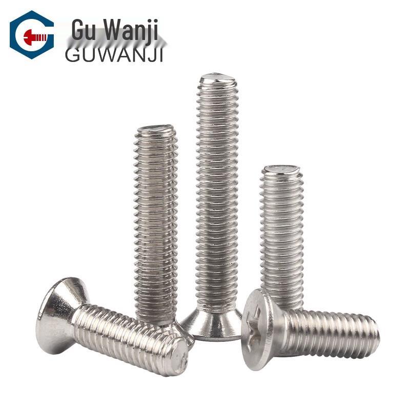 Guwanji 304 Stainless Steel Cross Flat Head Countersunk Machine Screws