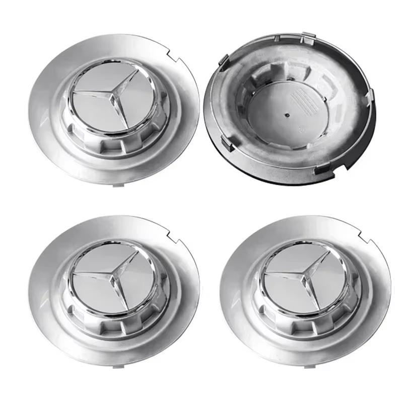 4 Pack 147mm C-1028 17028 Car Wheel Center Hub Cap Badge Logo for Mercedes Benz G350 G500 G63 S680 GLS600 Accessory Key Ring CK1