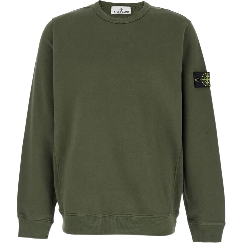 STONE ISLAND Флисовый свитшот Мускус Мужские топы Зеленый 811562420-V0059