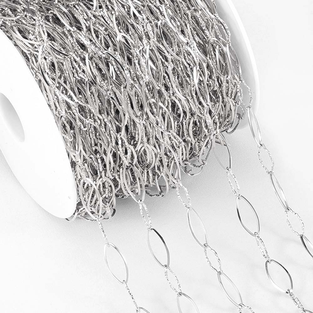 1Meter Fahsion Necklace Chain Stainless Steel 8 Shape Cross Double Loop Link Chain DIY Handmade Bracelet Material Jewelry Making