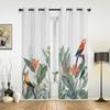 Ins Стиль Тропические Растения Попугай Шторы для Спальни Гостиной Оконные Шторы Обработка Жалюзи Кухня Домашний Декор Шторы
