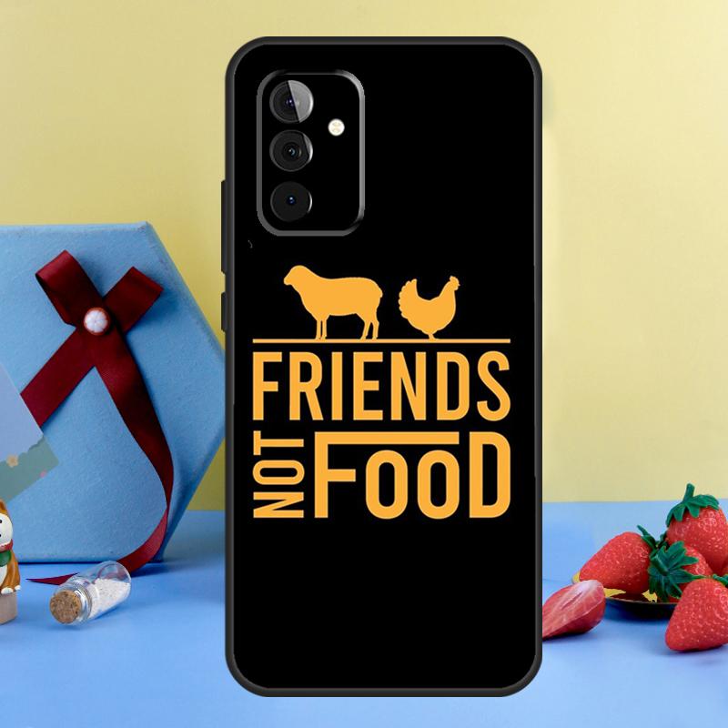 Eat Fruit Not Friends Vegan Quote Case For Samsung Galaxy A15 A17 A55 A35 A32 A52 A13 A33 A53 A14 A34 A54 A06 A16 A26 A36 A56