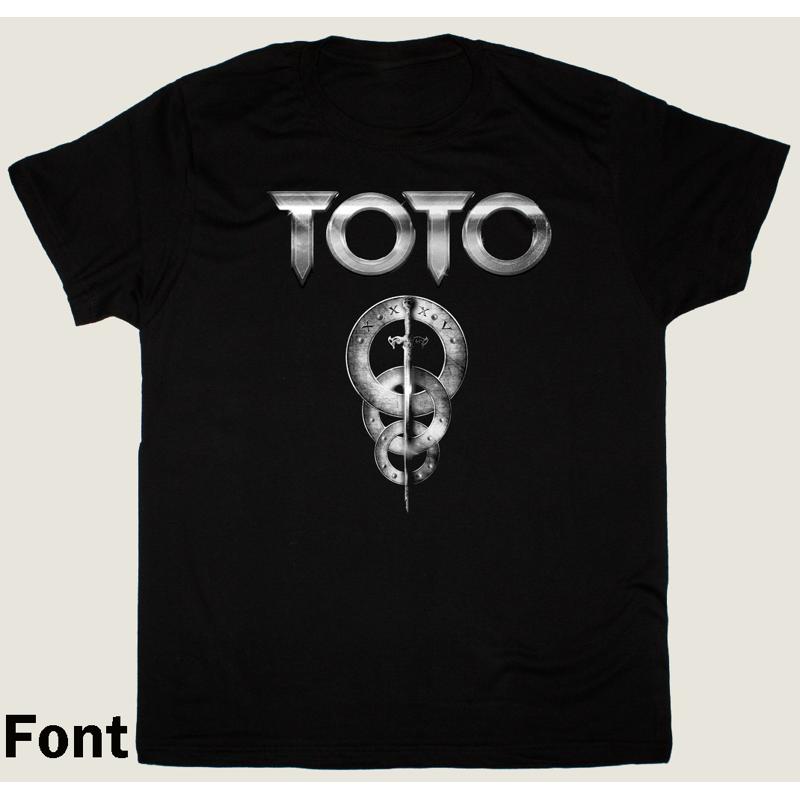 TOTO Band Базовый Логотип Для Фанатов Черный Все Размеры Футболка AG854