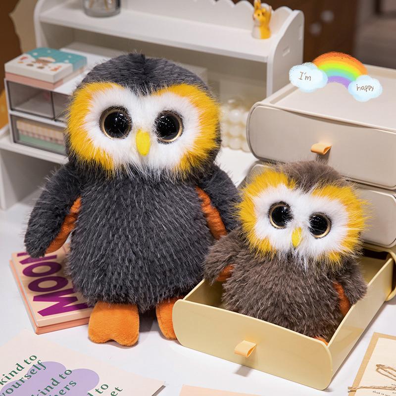 Simulation Big-Eyed Owl Doll Plush Toy Magic Cartoon Owl Doll Children'S Gift