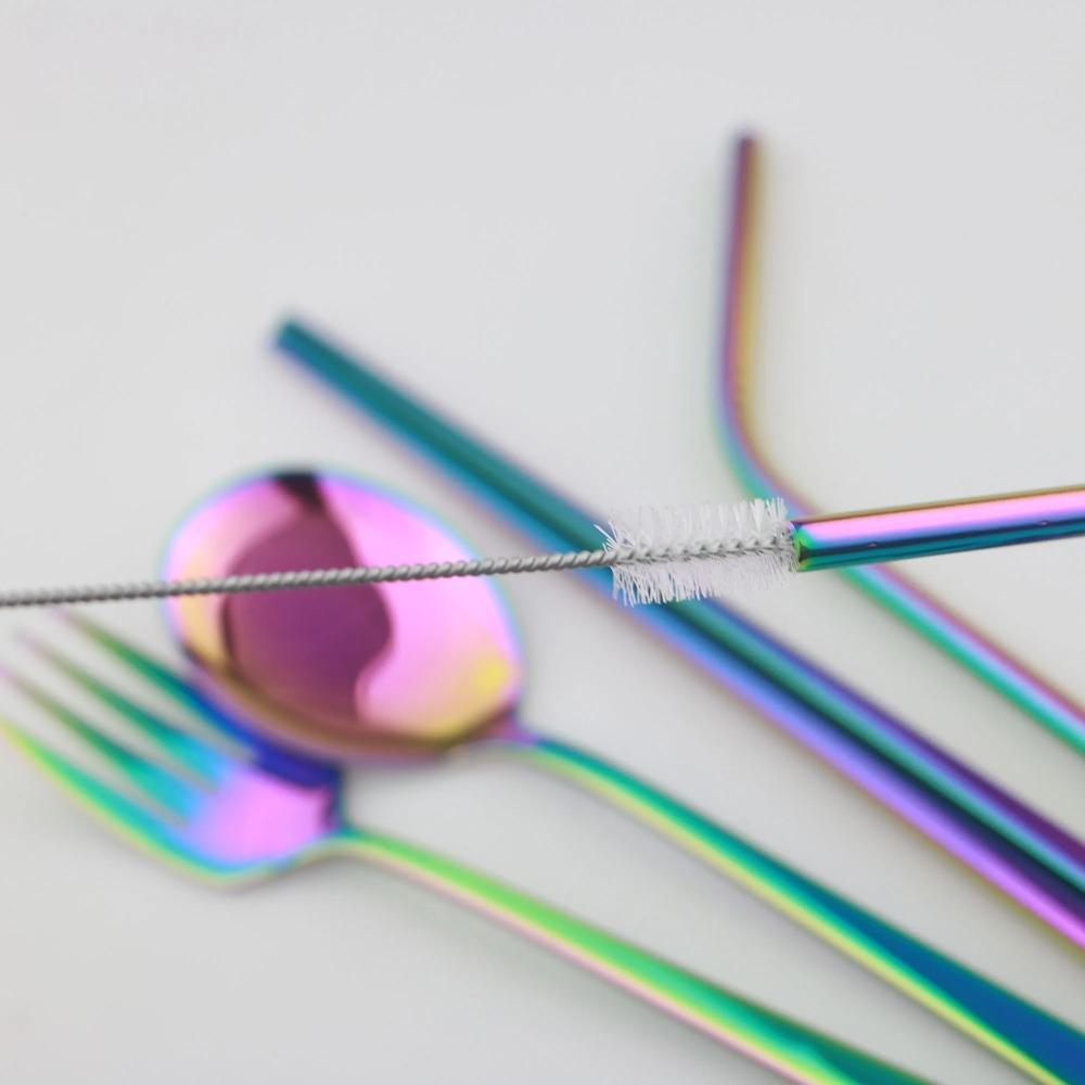 8 шт./набор столовых приборов, многоразовый набор столовых приборов для путешествий, набор походных принадлежностей с ложкой, вилкой, палочками для еды из нержавеющей стали, портативный футляр