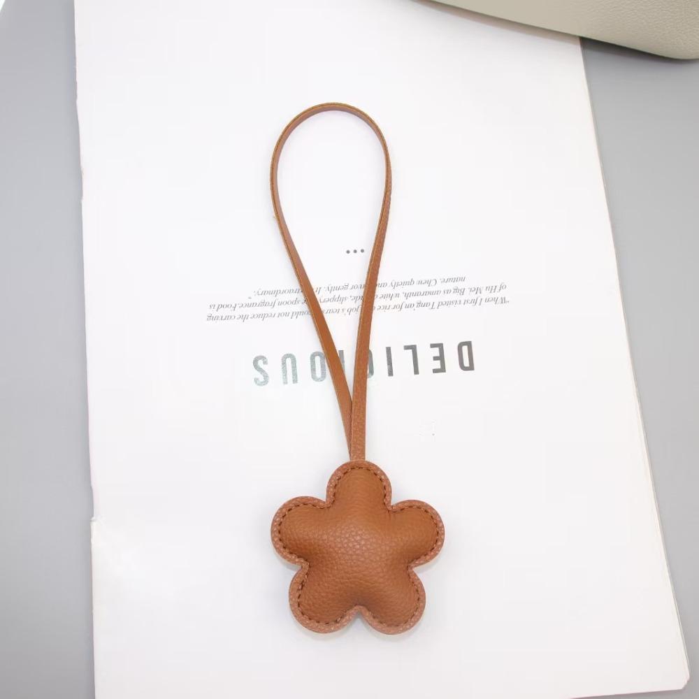 Брелок для ключей автомобиля Цветок Брелок ПУ кожа Подвеска для сумки Разноцветный ПУ кожаный держатель Женский