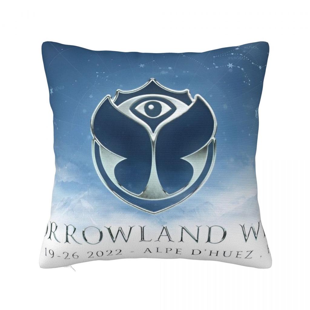 Tomorrowlandd Flag Pillowcase Polyester Cushion Cover Decorative Music Festival Throw Pillow Case Cover Home Square 18'