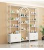 Nail Polish Display Rack: Wall-Mounted, Integrated Light, Luxury Multi-Layer Wrought Iron Shelves