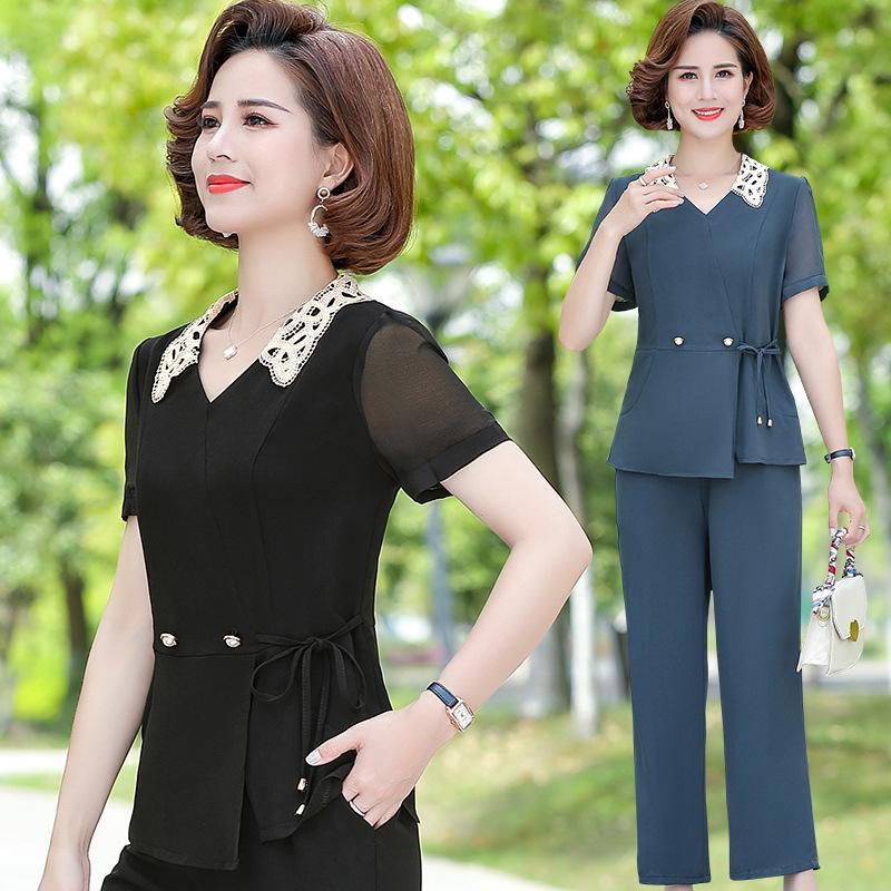 Летний комплект свободного покроя большого размера с короткими рукавами, стильный, модный