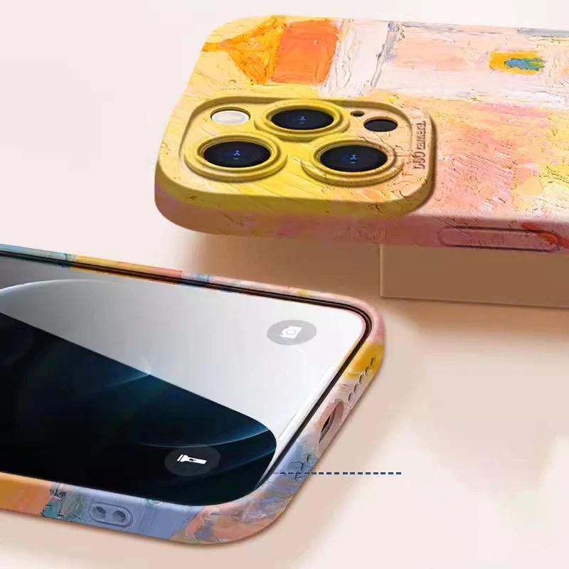 Чехол для телефона с изображением розового вишни Ван-Гога для iPhone 15 14 13 11 12 Pro Mini XR X XS Max 8 7 Plus